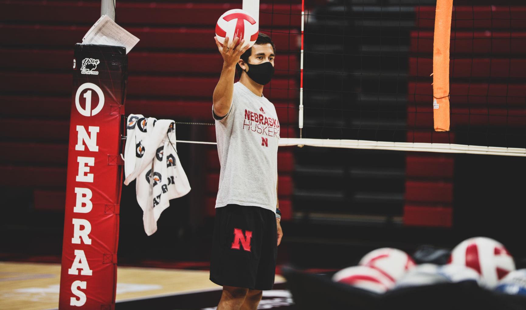 Nebraska volleyball practice, 8.5